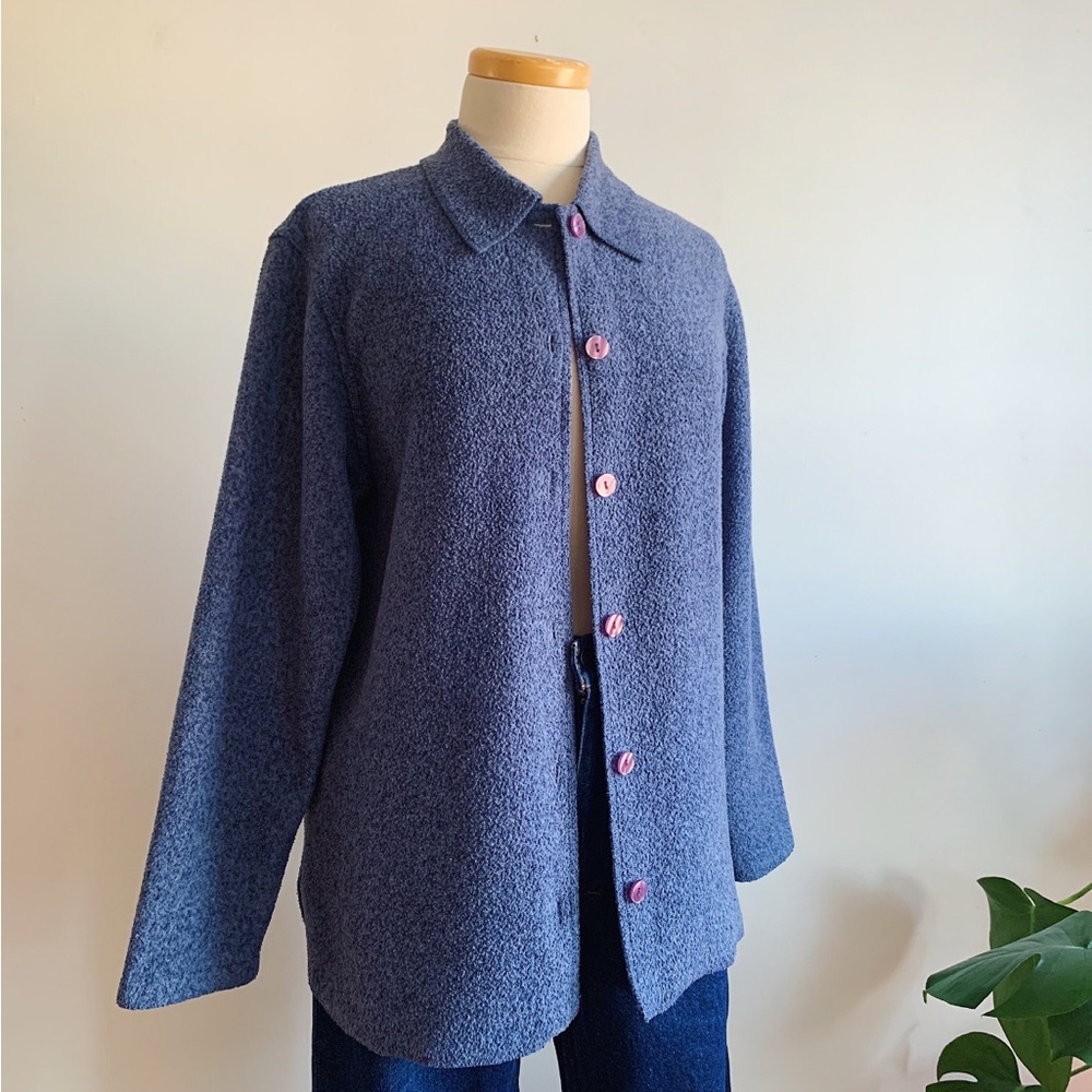 Vintage 90s 🤍 shirt jacket beautiful blue fall winter shacket